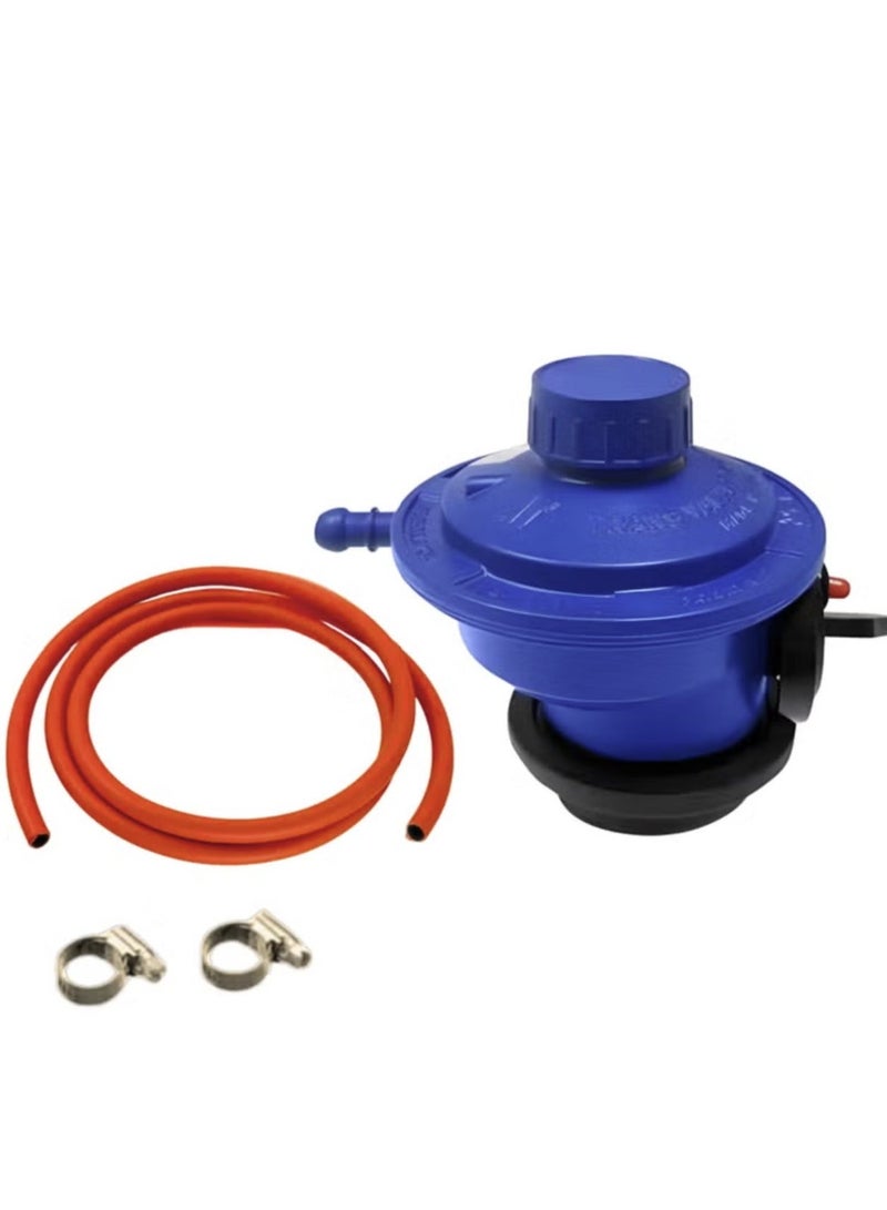 Gas Regulator With 2 m Gas Pipe And Clips - Image 2